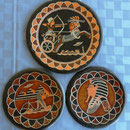 Vintage Egyptian Wall Art Copper Plates Set