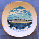Rare vintage Norwegian Cruise Line M/S Skyward plate 1970s