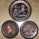 Vintage Egyptian Wall Art Copper Plates Egyptian Mid Century Wall Hangings