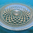 Retro glass Anchor Hocking Wexford-diamond pattern crystal 1960's