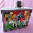 Botella conmemorativa de Satinwood Blended Whiskey pintada por LeRoy Neiman