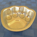 Tin metal mold bread rolls or cakes paw print singles, made in China