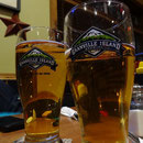 Leckeres Abschluss-Bier nach der Schlittenhunde-Tour in Ontario.