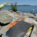 Geocaching in Toronto: Ein Fund am Lake Ontario.