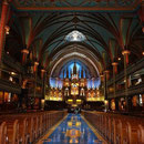 Innenansicht einer Kathedrale in Montreal, Quebec.