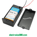 Portabateria con tapadera, interruptor con y sin plug 5.5x2.1mm