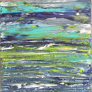 "Wolkenwasserfall", 50 x 50 cm, Acryl/Mischtechnik auf LW, 
