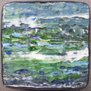 "Cascada", 17 x 17 cm, Acryl/Mischtechnik auf Holzkörper