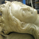 Hl. Katharina, Marmorskulptur, Kölner Dom; Photo: G. Hoensbroech, Atelier Restaurator Schneider, Köln