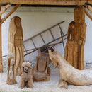 Krippe mit Pudel