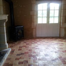 Carrelage neuf terre cuite ciré lustré (image)