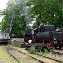 52 8095 macht am 14.06.2005 mit dem Interieur-Express Station im ehemaligen Aw Braunschweig - Foto: Marc Lewandowski III