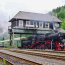 Die als 52 6106 beschriftete Lok am 31.05.1998 auf einer Sonderfahrt von Dieringhausen nach Hagen bei der Ausfahrt Brügge (Westfalen) - Foto: Thomas Lütke