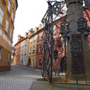 Eger/Cheb(CZ), Zunftbrunnen in der Steingasse