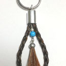 Schlüsselanhänger 925/- Silber mit mini-Tassle aus Pferdehaar 59€