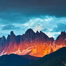 So ein beeindruckendes Farbenspiel beim Sonnenuntergang habe ich bisher in den Alpen noch nciht erlebt!