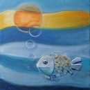 Fisch '04, Öl auf Leinwand 50 x 40 cm