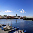 Blick auf Vardø vom hafen