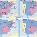 Comparativa de 4 mapes de la guerra civil