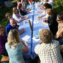 Frühstück bei traumhaften Wetter in Ilonas Garten .... bis 18.18 Uhr :-)