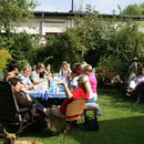 Frühstück bei traumhaften Wetter in Ilonas Garten .... bis 18.18 Uhr :-)