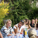 Frühstück bei traumhaften Wetter in Ilonas Garten .... bis 18.18 Uhr :-)