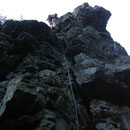 Klettern an der Teufelskanzel bei Greiz
