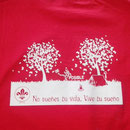 Playera cuello redondo roja serigrafia blanca cuernavaca