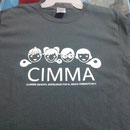 Playera cuello redondo gris serigrafia blanca cuernavaca
