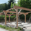 Balkenkonstruktion Pergola