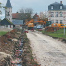 chantier éclairage les tranchées