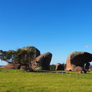 Murphy's Haystacks in der Nähe der Streaky Bay - die Steine, die wie Heuballen aussehen