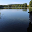 Der Glammsee mit Bootshaus 200 m entfernt vom Scharbow See