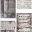 PUERTA DEL CAMBRÓN. Piedras con decoración romana, visigoda y cipos reutilizados.