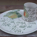 Setplatte oval mit Tasse - Preis 48,50 €