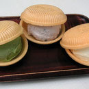アイス最中（抹茶・あずき・バニラ）パリっとした最中と自家製のアイスクリームの相性は抜群です！
