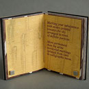 Mind Maps (1998) intaglio, hand coloring and ink jet for text, edition of four, 3.5 x 2.5 inches, multiple public collections