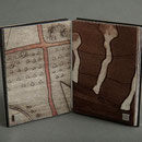 Mind Maps (1998) intaglio, hand coloring and ink jet for text, edition of four, 3.5 x 2.5 inches, multiple public collections