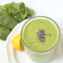 vegan green chia-lemon smoothie