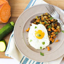 roasted veggie hash with eggs recipe