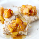 easy peach crostini