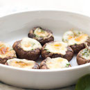 Italian mozzarella-spinach stuffed mushrooms
