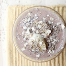 Chocolate banana overnight oats with chia seeds