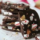 dark chocolate bark with peppermint, almonds, and cranberries - healthy dessert! - www.homemadenutrition.com