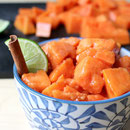 digestive-soothing papaya salad with yogut, cinnamon, and honey