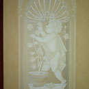 Graumalerei Putto mit Trauben