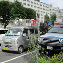希望の牧場の吉沢さんが駆けつけて来ました。先週金曜日に官邸前に来てトンボ帰りです！