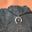 Schatzkammer  (Edelstahl) mit Haaren und Zahn an geflochtener Lederkette (62 € *)