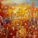 Carnaval Nordique - 92x73cm - Huile sur toile