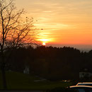 Sonnenuntergang von der Terasse